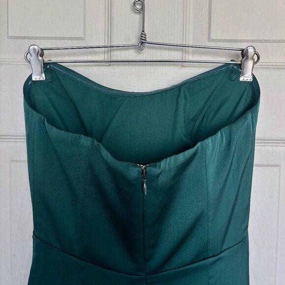NWT Birdy Grey Anne Dress Matte Satin Emerald Green Bridesmaid Wedding Small - Picture 10 of 13
